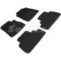 Коврики в салон 3d для Honda CR-V '12-17, черные текстильные, (Seintex)