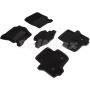 Коврики в салон 3d для Land Rover Discovery 3/4 '04-16, черные текстильные, (Seintex)