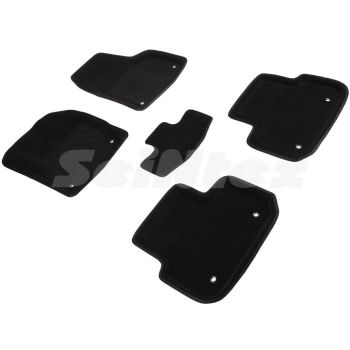 Коврики в салон 3d для Land Rover Discovery Sport '14-19, черные текстильные, (Seintex)