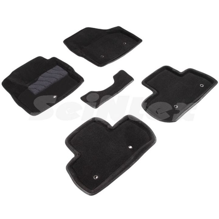 Коврики в салон 3d для Land Rover Freelander 2 '06-14, черные текстильные, (Seintex)