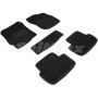 Коврики в салон 3d для Mitsubishi Lancer X (10), Evo X, Sb '07-, черные текстильные, (Seintex)