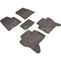 Коврики в салон 3d для Mitsubishi Pajero Wagon 4 '07-, серые текстильные, (Seintex)
