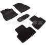 Коврики в салон 3d для Nissan Juke '11-20, черные текстильные, (Seintex)