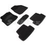 Коврики в салон 3d для Nissan Qashqai '06-14, черные текстильные, (Seintex)