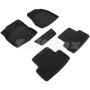 Коврики в салон 3d для Nissan X-Trail '08-15, черные текстильные, (Seintex)