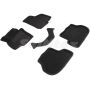Коврики в салон 3d для Skoda Octavia A5 '05-13, черные текстильные, (Seintex)