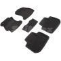 Коврики в салон 3d для Subaru Forester '13-18, черные текстильные, (Seintex)