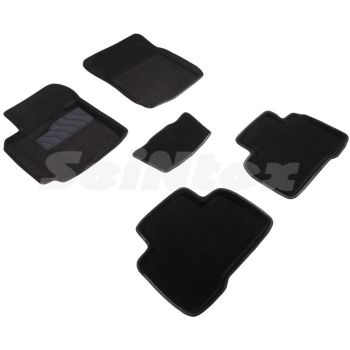 Коврики в салон 3d для Suzuki Grand Vitara '06-, черные текстильные, (Seintex)
