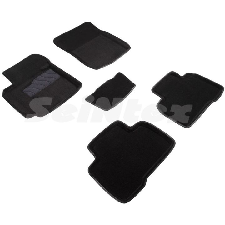Коврики в салон 3d для Suzuki Grand Vitara '06-, черные текстильные, (Seintex)