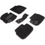 Коврики в салон 3d для Suzuki SX4 '06-14, черные текстильные, (Seintex)