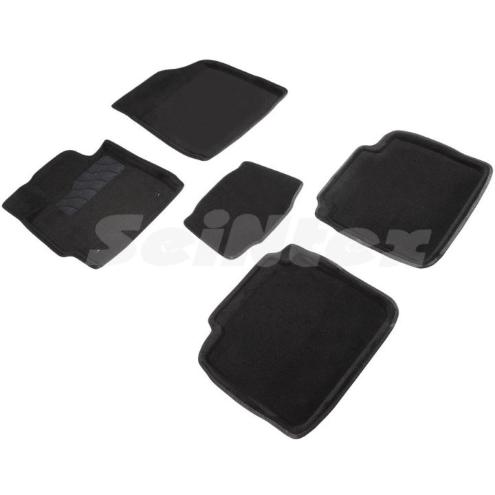 Коврики в салон 3d для Toyota Camry V40 2006 - 2011, черные текстильные, (Seintex)