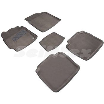 Коврики в салон 3d для Toyota Camry V50/55 2011 - 2017, серые текстильные, (Seintex)