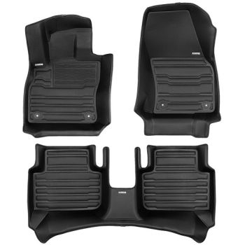 Коврики в салон для Audi Q3 '11-18 экокожа, черные (Skopa)
