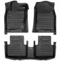 Коврики в салон для Audi Q5 '08-17 экокожа, черные (Skopa)