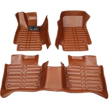 Килимки в салон Audi Q7 '05-14 екошкіра, коричневі (Skopa)