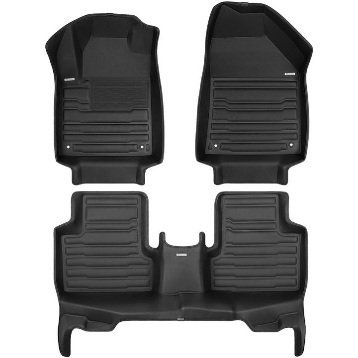 Коврики в салон для Jeep Cherokee '14-, экокожа черные (Skopa)