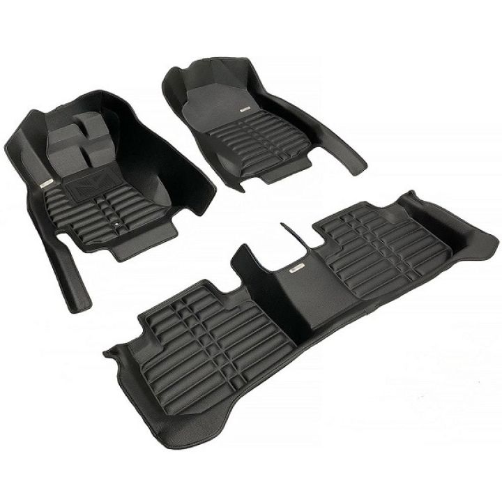 Коврики в салон для Subaru Forester '13-18, из экокожи черные (Skopa)