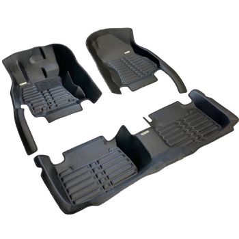 Коврики в салон для Subaru Outback '09-14, из экокожи черные (Skopa)