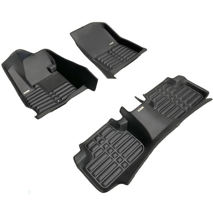 Коврики в салон для Volvo S60 / V60 '10-18, из экокожи черные (Skopa)