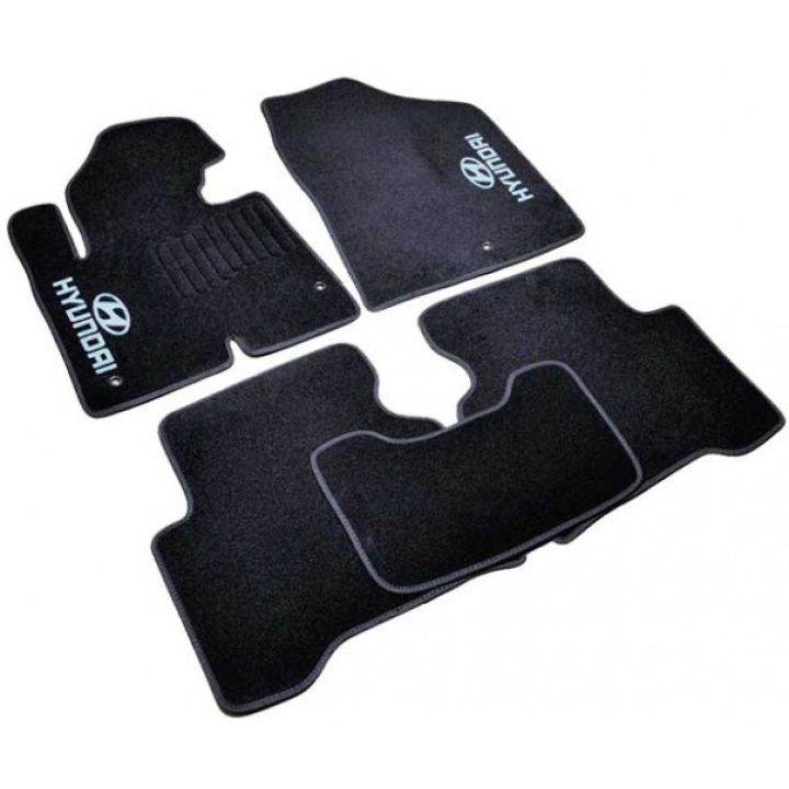 Коврики в салон для Hyundai Santa Fe '13-17 DM, велюровые (Фортуна)