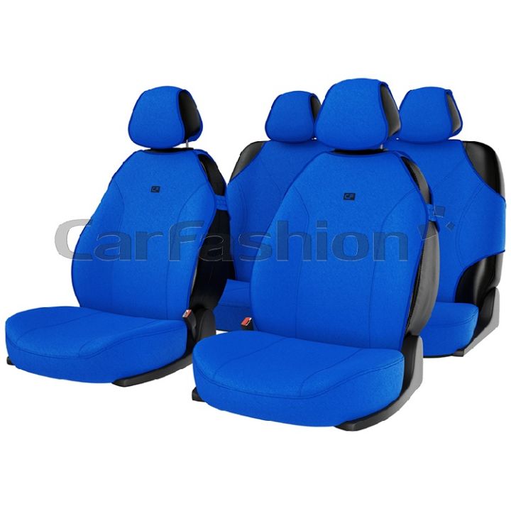 Комплект майки чехлы на сиденья "BINGO", синий (CarFashion)