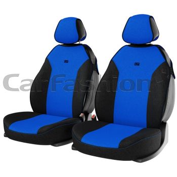 Чехлы (майки) "BINGO FRONT" на передние сиденья, синий/черный/синий (CarFashion)