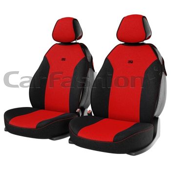 Чехлы (майки) "BINGO FRONT" на передние сиденья, красный/черный/красный (CarFashion)