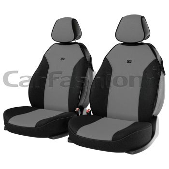 Чехлы (майки) "BINGO FRONT" на передние сиденья, серый/черный/серый (CarFashion)