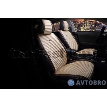 Накидки на передние сидения Monaco бежевый/коричневый CarFashion