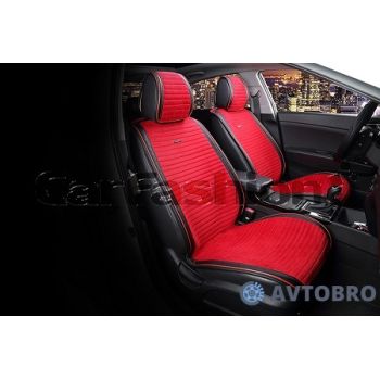 Накидки на передние сидения Monaco красный/черный CarFashion