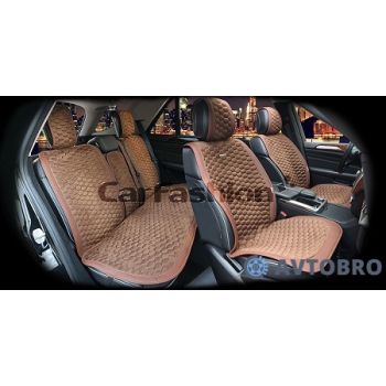 Накидки на сидения CAPRI PLUS коричневый/коричневый CarFashion