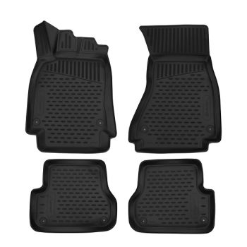 Коврики 3D в салон для Audi A6 (C7) '11-18, полиуретановые Element-Novline