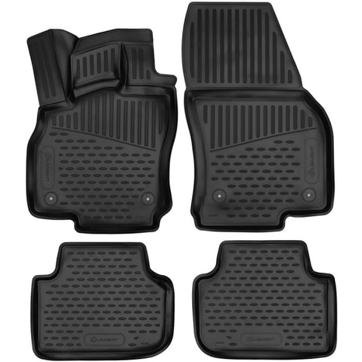 Коврики 3D в салон для Audi Q3 (F3) '19-, полиуретановые Element-Novline