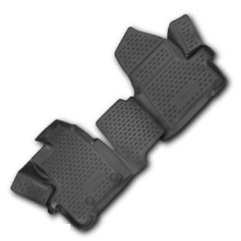 Коврики 3D в салон для Ford Transit 2T '14-, полиуретановые Element-Novline