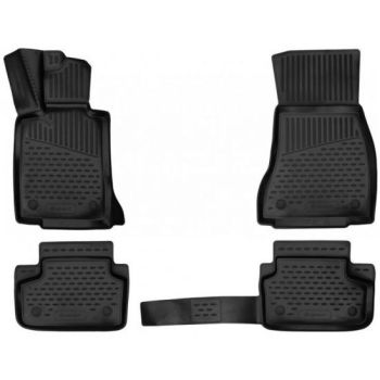 Коврики 3D в салон для BMW 5 G30 2017-, полиуретановые Element-Novline