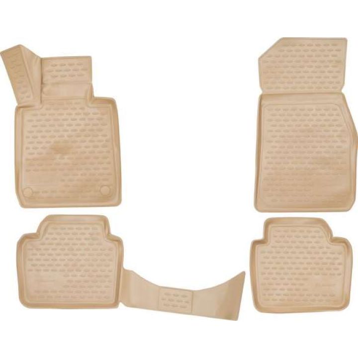 Коврики в салон для BMW 3 F30 '12-19 бежевые, полиуретановые Element-Novline