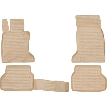 Коврики в салон для BMW 5 E60 '03-10 бежевые, полиуретановые Element-Novline