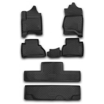 Коврики в салон для Cadillac Escalade '14- америка, 7 мест, полиуретановые Element-Novline