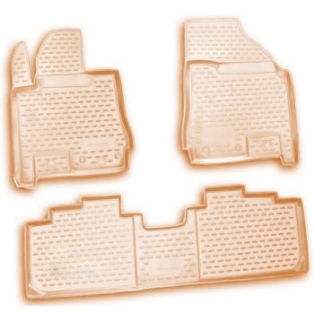 Коврики в салон для Cadillac SRX '11-16 бежевые, полиуретановые Element-Novline