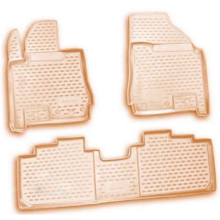 Коврики в салон для Cadillac SRX '11-16 бежевые, полиуретановые Element-Novline