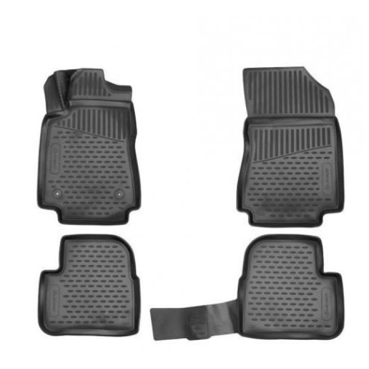 Коврики 3D в салон для Citroen C3 '17-, полиуретановые Element-Novline