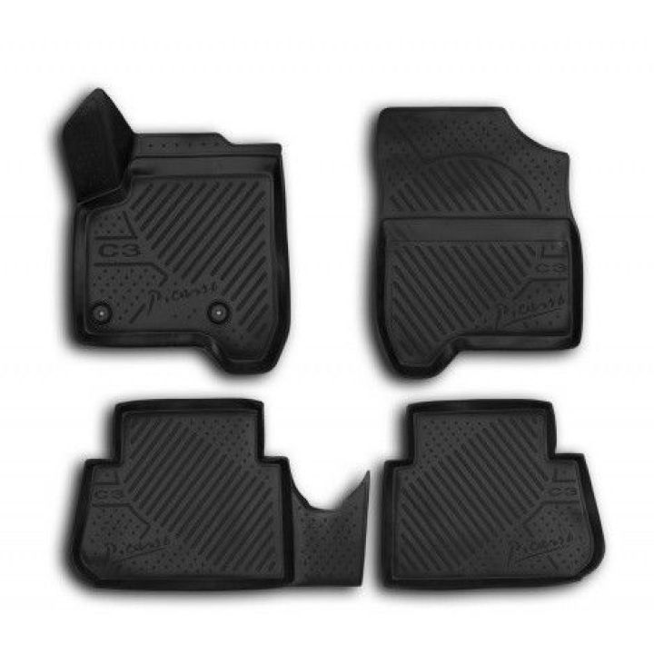 Коврики 3D в салон для Citroen C3 '10-17 Picasso, полиуретановые Element-Novline