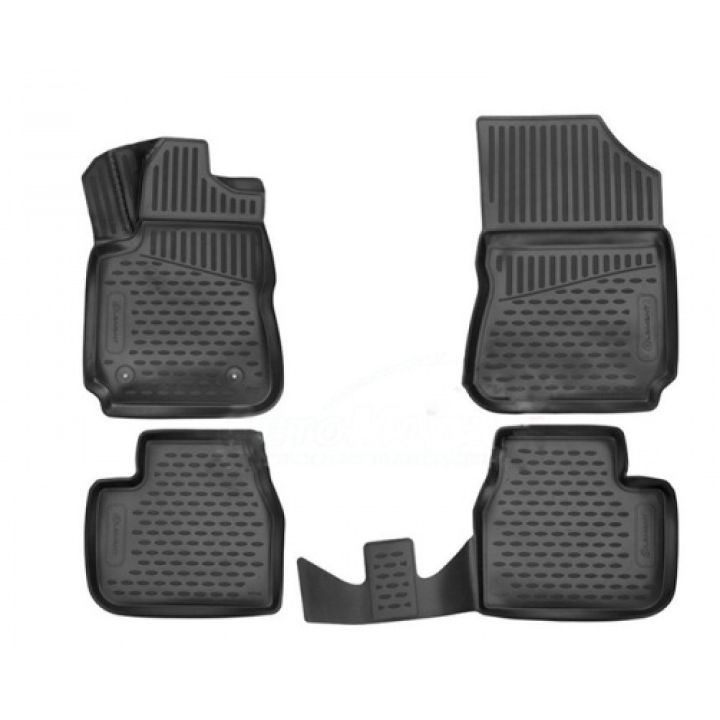 Коврики 3D в салон для Citroen C4 Cactus '14-, полиуретановые Element-Novline