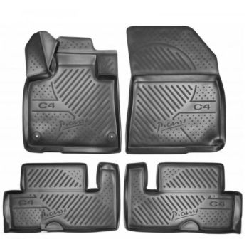 Коврики 3D в салон для Citroen C4 Picasso / Grand Picasso '13-, полиуретановые Element-Novline