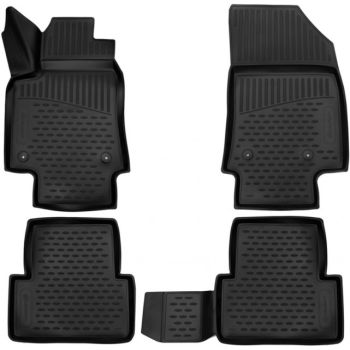Коврики 3D в салон для Citroen C3 Aircross '17-, полиуретановые Element-Novline