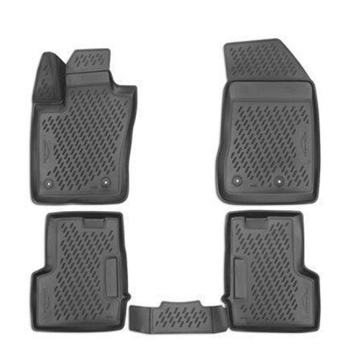 Коврики 3D в салон для Fiat 500X '14-, полиуретановые Element-Novline