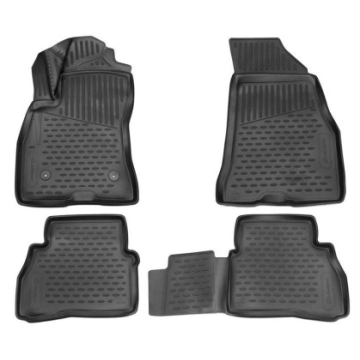 Коврики 3D в салон для Fiat Doblo '15-, полиуретановые Element-Novline