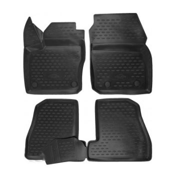 Коврики 3D в салон для Ford Focus III '11-18, полиуретановые Element-Novline