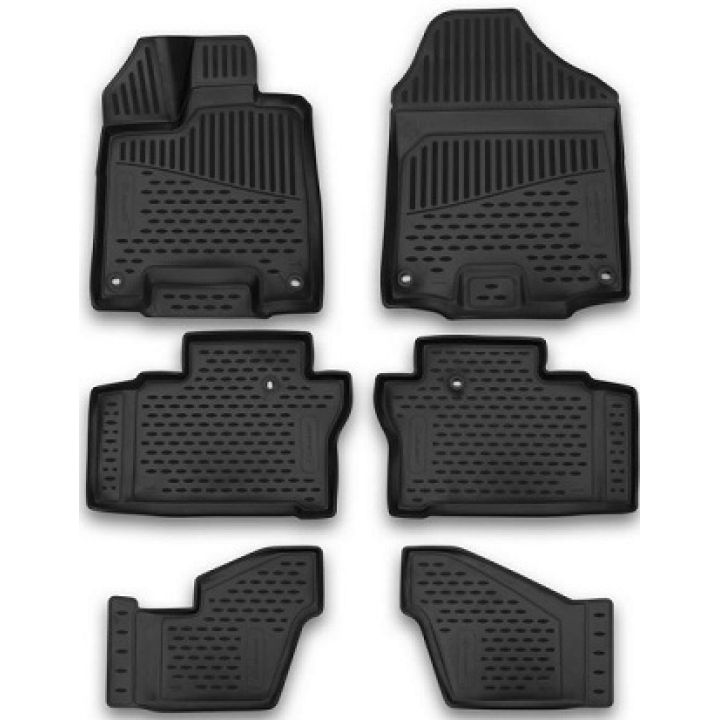 Коврики 3D в салон для Honda Pilot '16-, полиуретановые Element-Novline