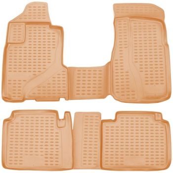 Коврики в салон для Honda CR-V '02-06 бежевые, полиуретановые Element-Novline